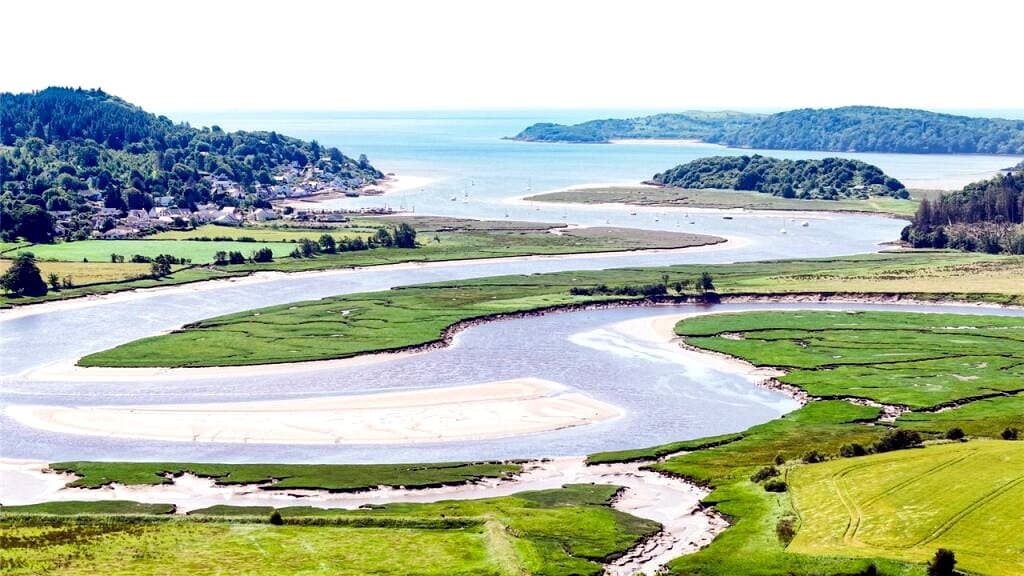 Aerial context of the Urr Estuary near Kippford